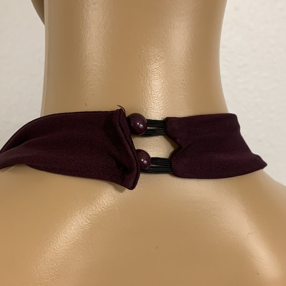 Charlotte Russe Plum Purple Fitted Asymmetrical Halter Mini Dress Size M - Picture 6 of 8